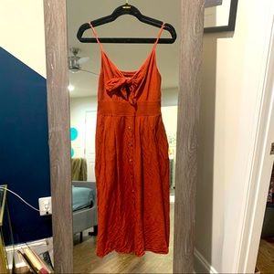 Express Midi dress- burnt orange - cut out -size S